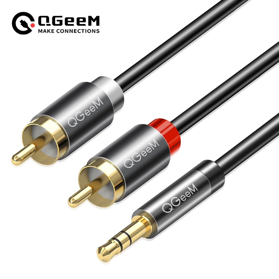 Home Cinema Beamer - QGeeM RCA Cable 2RCA to 3.5