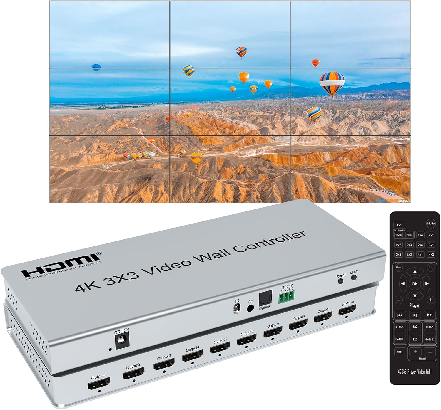 Home Cinema Screen - 4K 3x3 HDMI Video Wall Controller