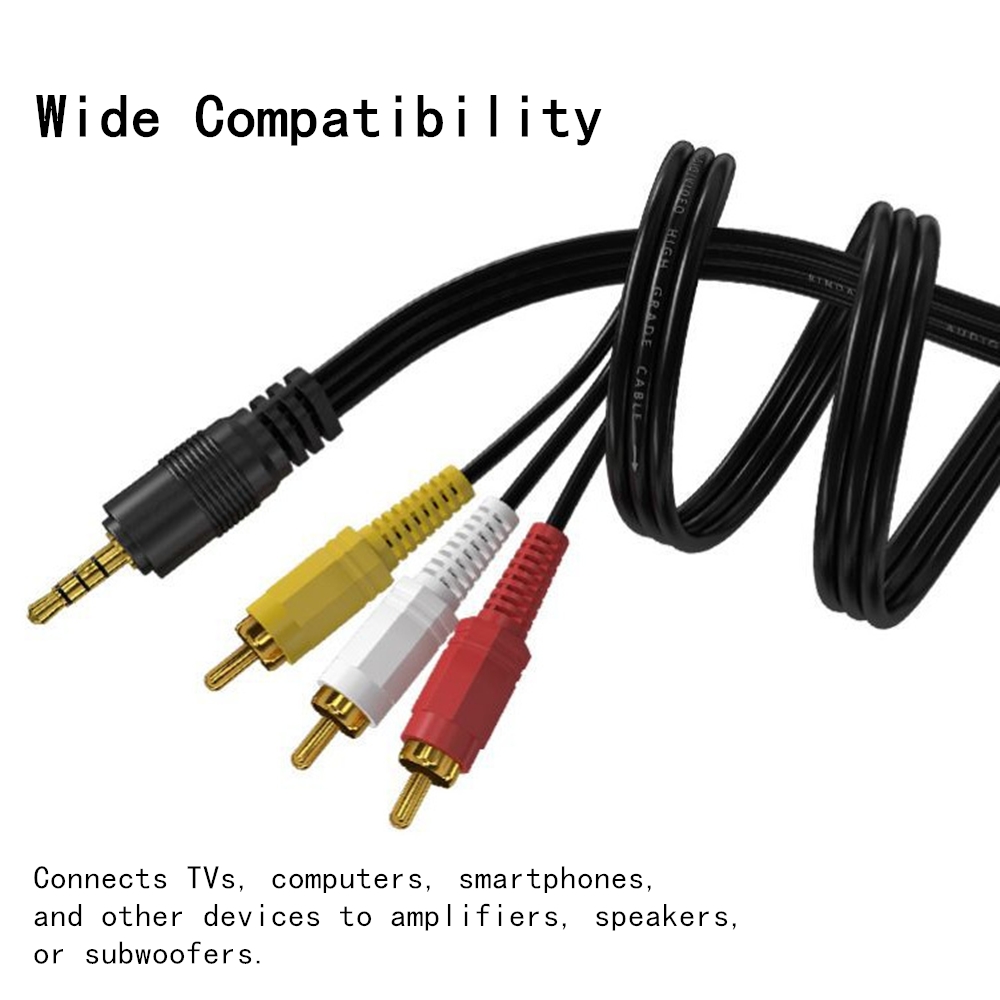 Home Cinema Beamer - 3.5mm to 3 RCA Audio Video