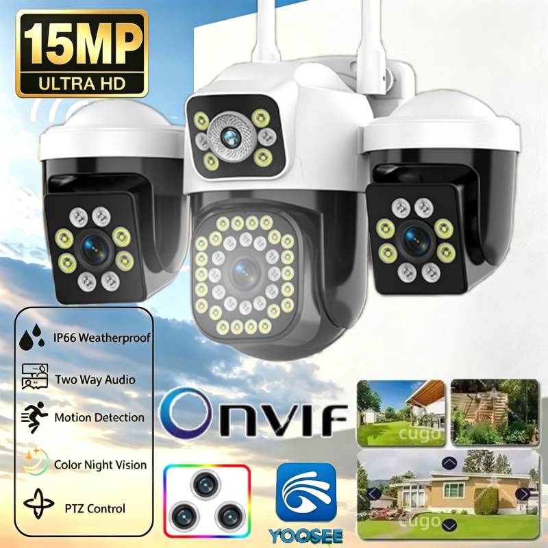 Home Cinema Screen - 15MP Triple Lenses Triple Screens PTZ