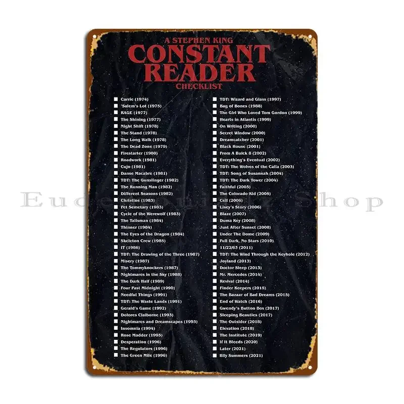 Home Cinema King - Stephen King Constant Reader Checklist Print