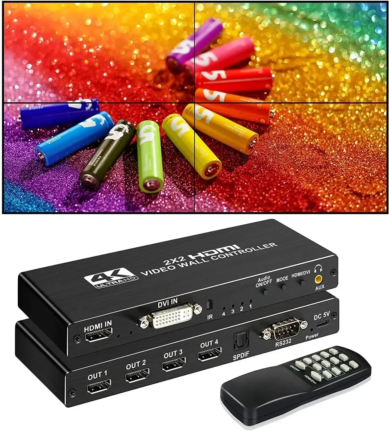 4K 3x3 Video Wall Controller 1 - đánh giá và giá Home Cinema Screen