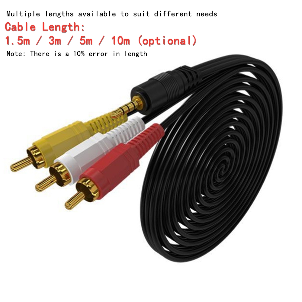 3.5mm to 3 RCA Audio Video Cab - đánh giá và giá Home Cinema Beamer