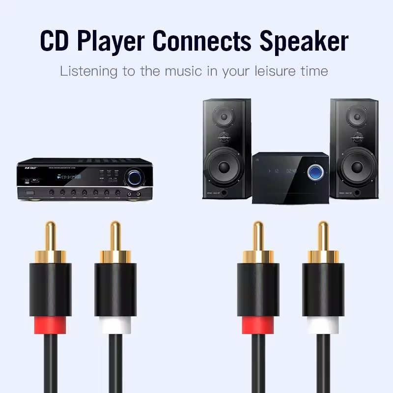 HIFI Stereo RCA Cable 2RCA to  - đánh giá và giá Home Cinema Beamer