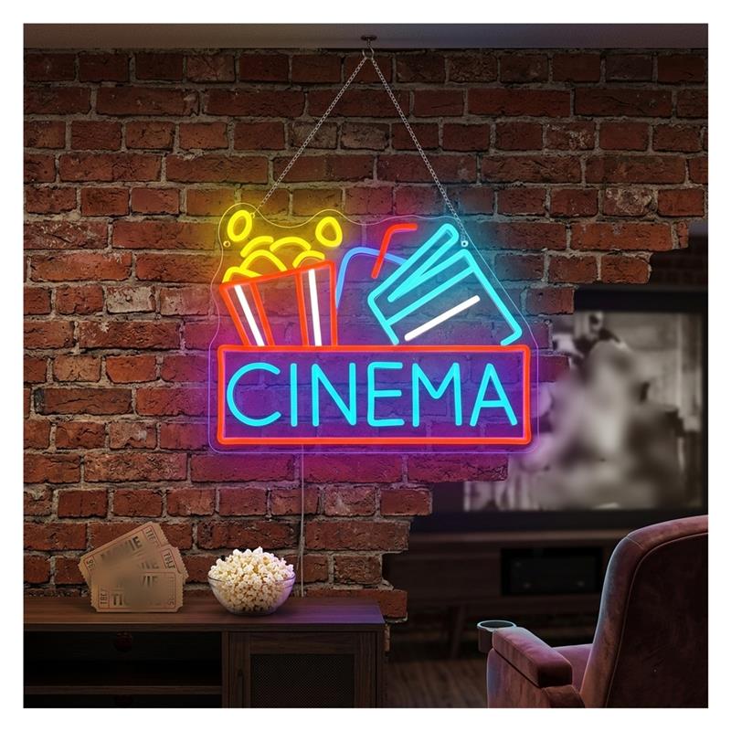Cinema Neon Sign USB Powered D - đánh giá và giá Home Cinema Today