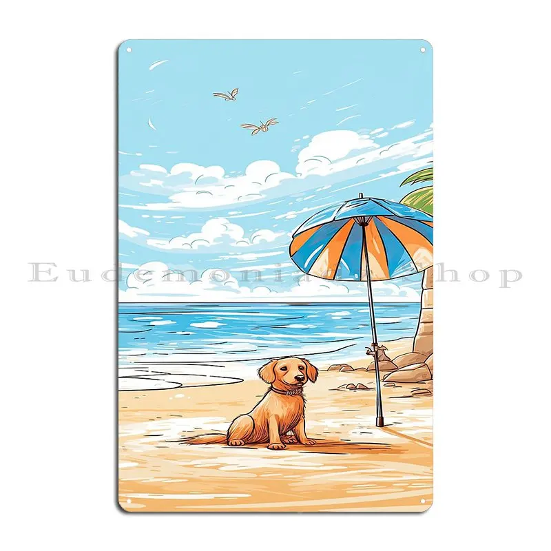 Sunny Day Beach Dog Metal Sign - đánh giá và giá Home Cinema Today